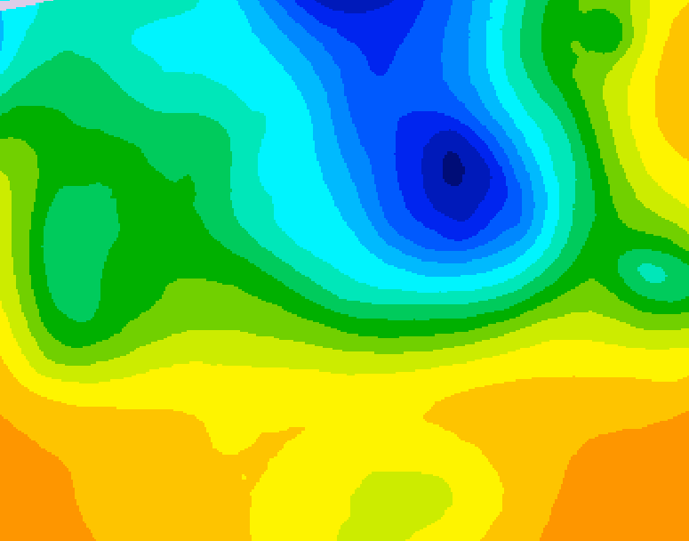 GDPS 500 millibar geopotential height 216 hour forecast chart for Canada based on 2025/05/02 0000Z data