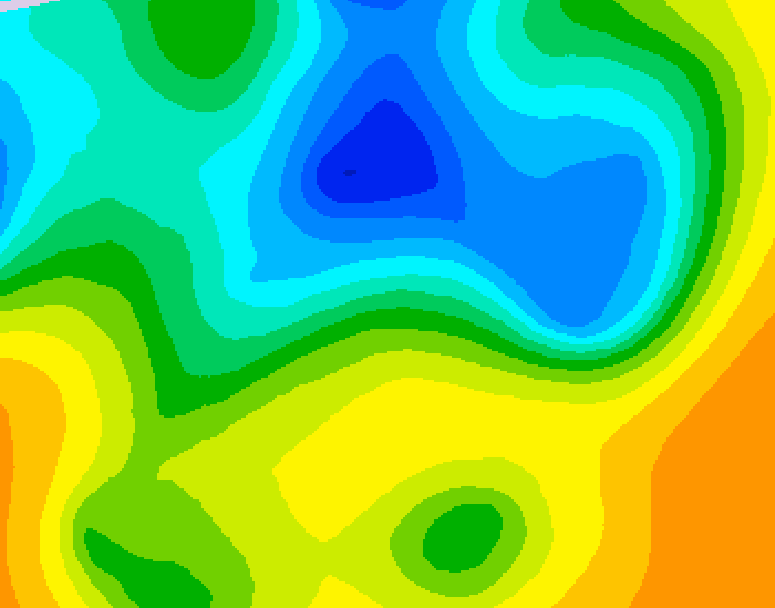 GDPS 500 millibar geopotential height 060 hour forecast chart for Canada based on 2025/05/02 1200Z data