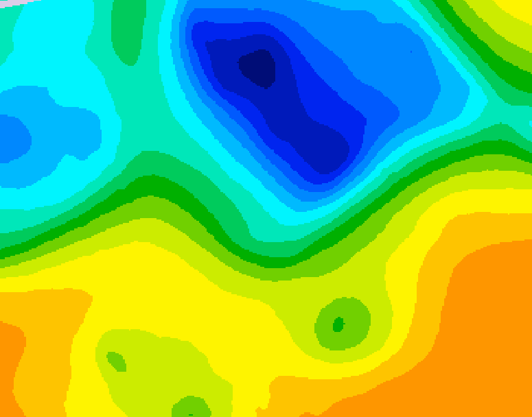 GDPS 500 millibar geopotential height 102 hour forecast chart for Canada based on 2025/05/02 1200Z data