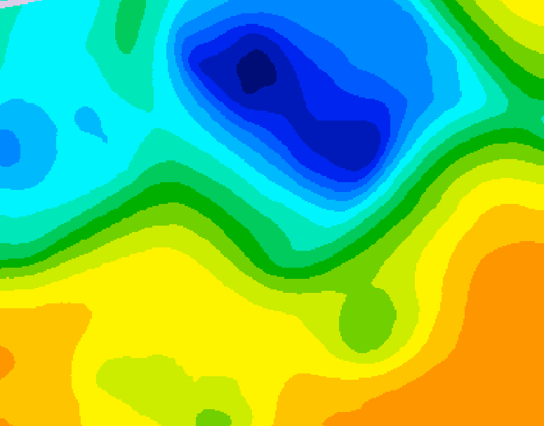 GDPS 500 millibar geopotential height 108 hour forecast chart for Canada based on 2025/05/02 1200Z data