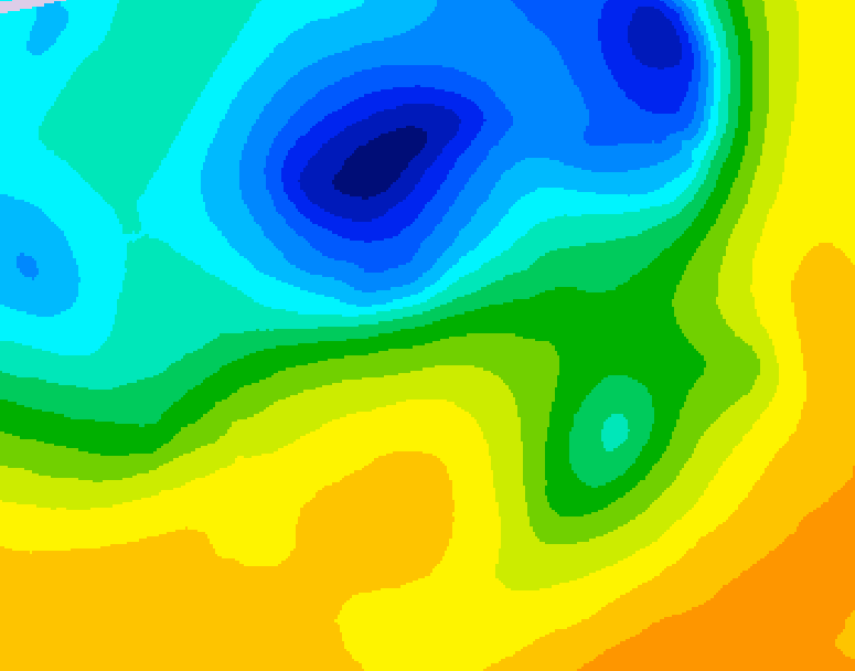 GDPS 500 millibar geopotential height 144 hour forecast chart for Canada based on 2025/05/02 1200Z data