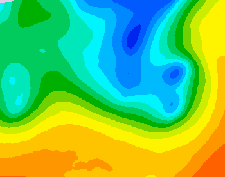 GDPS 500 millibar geopotential height 216 hour forecast chart for Canada based on 2025/05/02 1200Z data