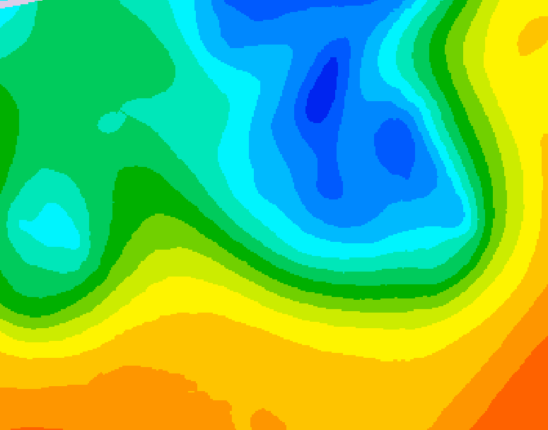 GDPS 500 millibar geopotential height 228 hour forecast chart for Canada based on 2025/05/02 1200Z data