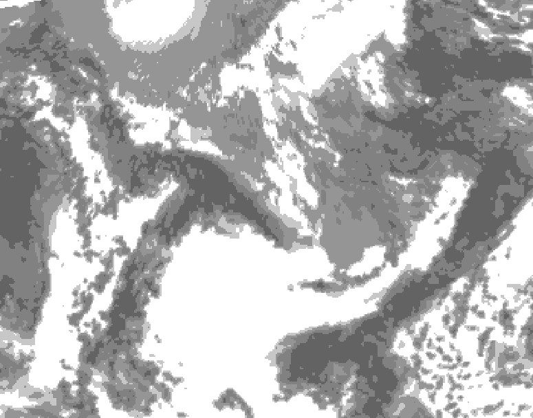 GDPS total cloud 060 hour forecast chart for Canada based on 2025/05/02 0000Z data