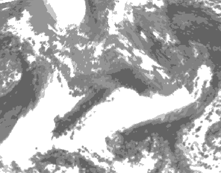GDPS total cloud 084 hour forecast chart for Canada based on 2025/05/02 0000Z data