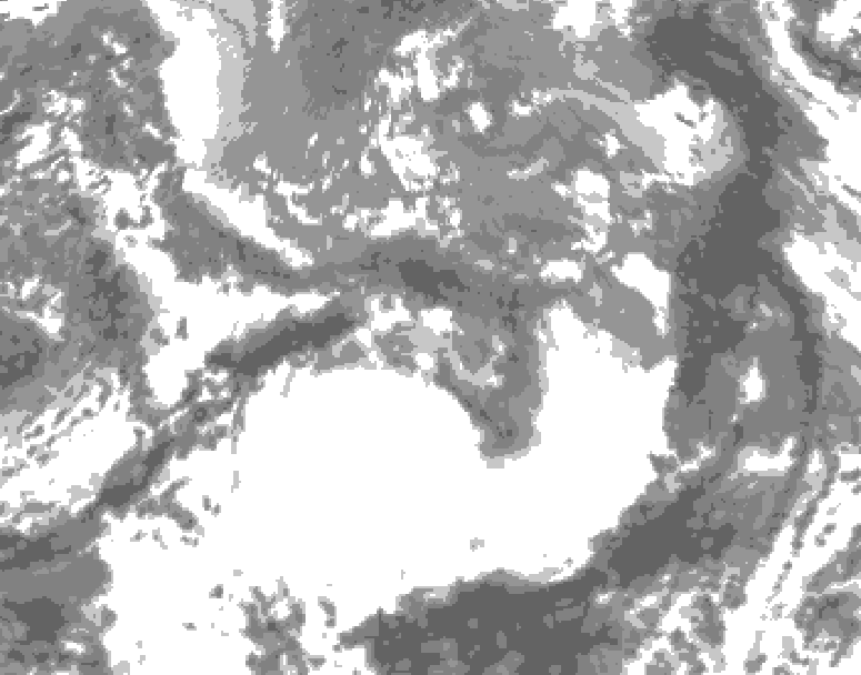 GDPS total cloud 156 hour forecast chart for Canada based on 2025/05/02 0000Z data