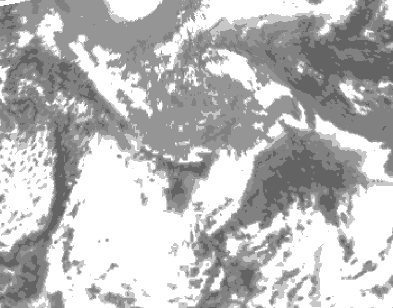 GDPS total cloud 012 hour forecast chart for Canada based on 2025/05/02 1200Z data