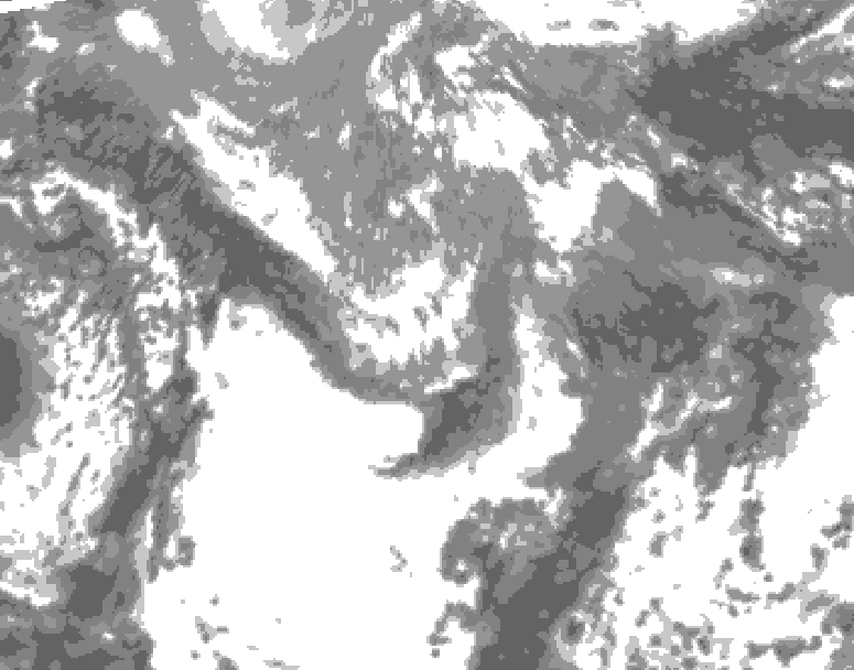 GDPS total cloud 024 hour forecast chart for Canada based on 2025/05/02 1200Z data