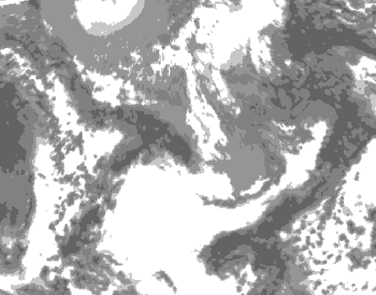 GDPS total cloud 048 hour forecast chart for Canada based on 2025/05/02 1200Z data