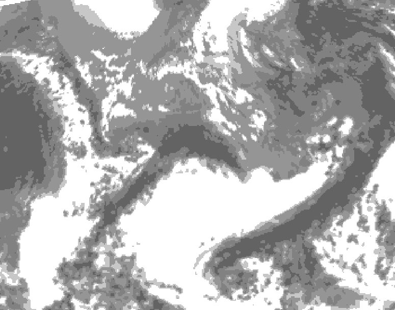 GDPS total cloud 060 hour forecast chart for Canada based on 2025/05/02 1200Z data