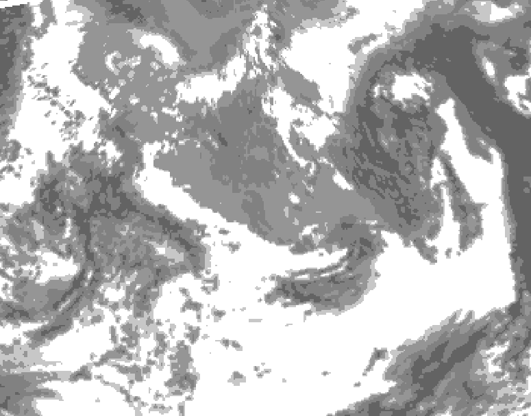 GDPS total cloud 228 hour forecast chart for Canada based on 2025/05/02 1200Z data