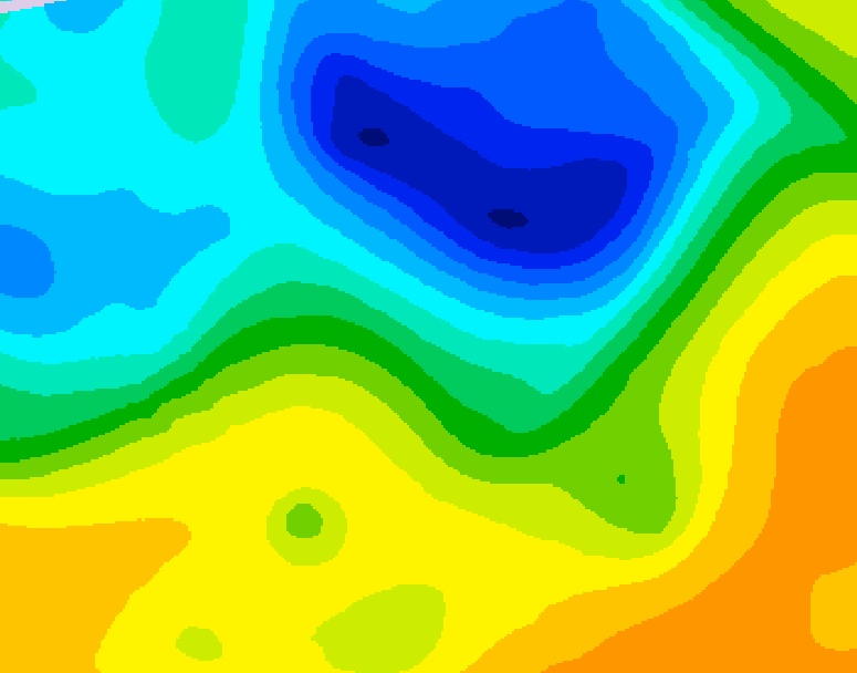 GDPS 500 millibar geopotential height 108 hour forecast chart for Canada based on 2025/05/03 0000Z data