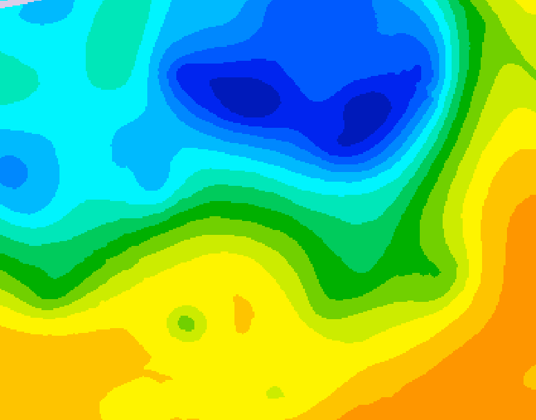 GDPS 500 millibar geopotential height 120 hour forecast chart for Canada based on 2025/05/03 0000Z data