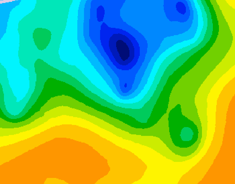 GDPS 500 millibar geopotential height 180 hour forecast chart for Canada based on 2025/05/03 0000Z data