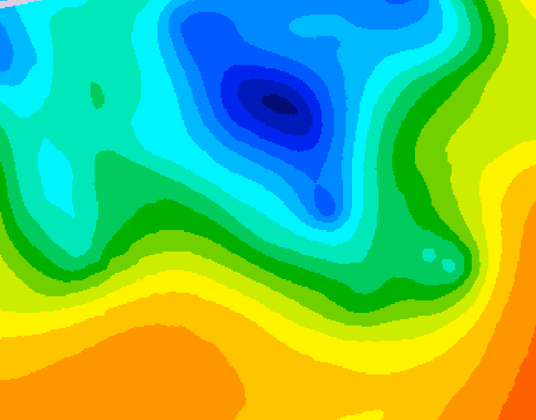 GDPS 500 millibar geopotential height 192 hour forecast chart for Canada based on 2025/05/03 0000Z data