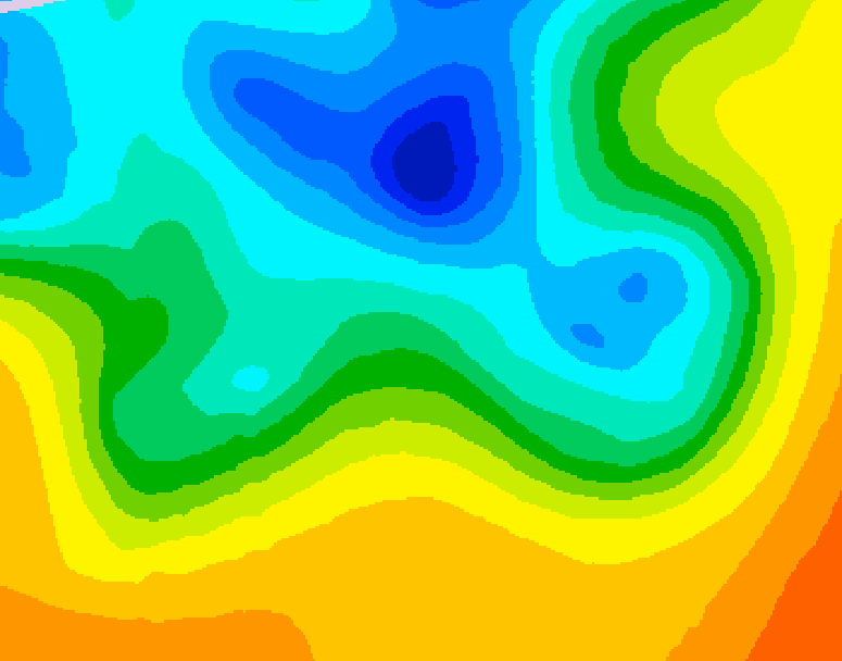 GDPS 500 millibar geopotential height 216 hour forecast chart for Canada based on 2025/05/03 0000Z data