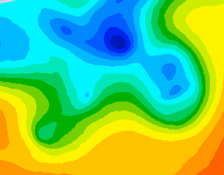 GDPS 500 millibar geopotential height 228 hour forecast chart for Canada based on 2025/05/03 0000Z data