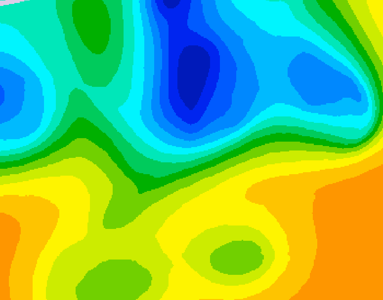 GDPS 500 millibar geopotential height 060 hour forecast chart for Canada based on 2025/05/03 1200Z data