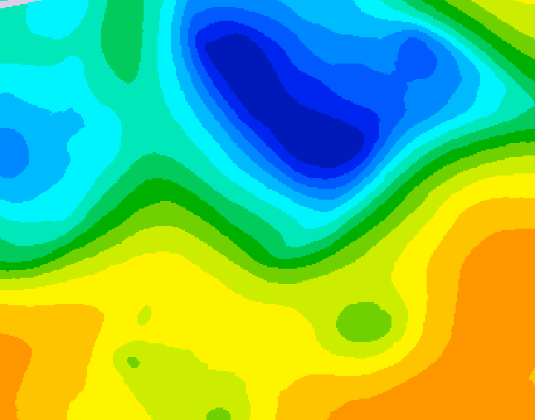 GDPS 500 millibar geopotential height 084 hour forecast chart for Canada based on 2025/05/03 1200Z data