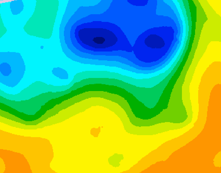 GDPS 500 millibar geopotential height 108 hour forecast chart for Canada based on 2025/05/03 1200Z data