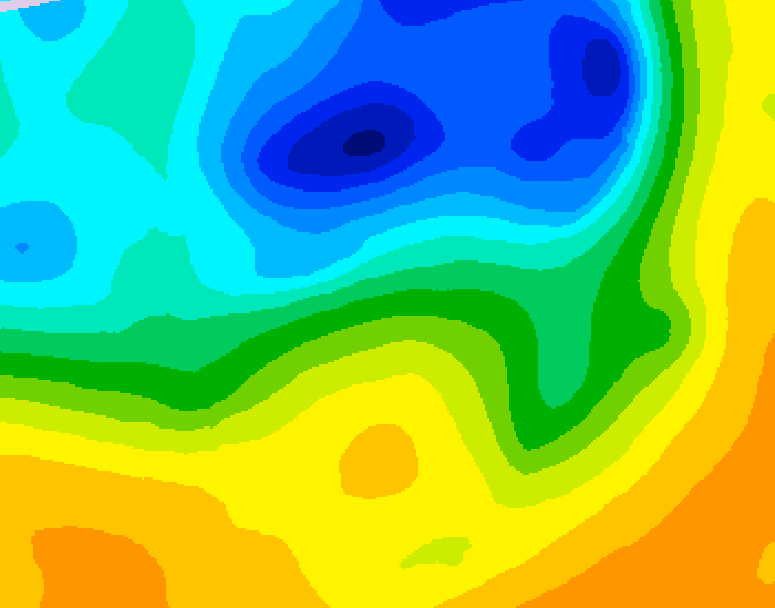 GDPS 500 millibar geopotential height 120 hour forecast chart for Canada based on 2025/05/03 1200Z data