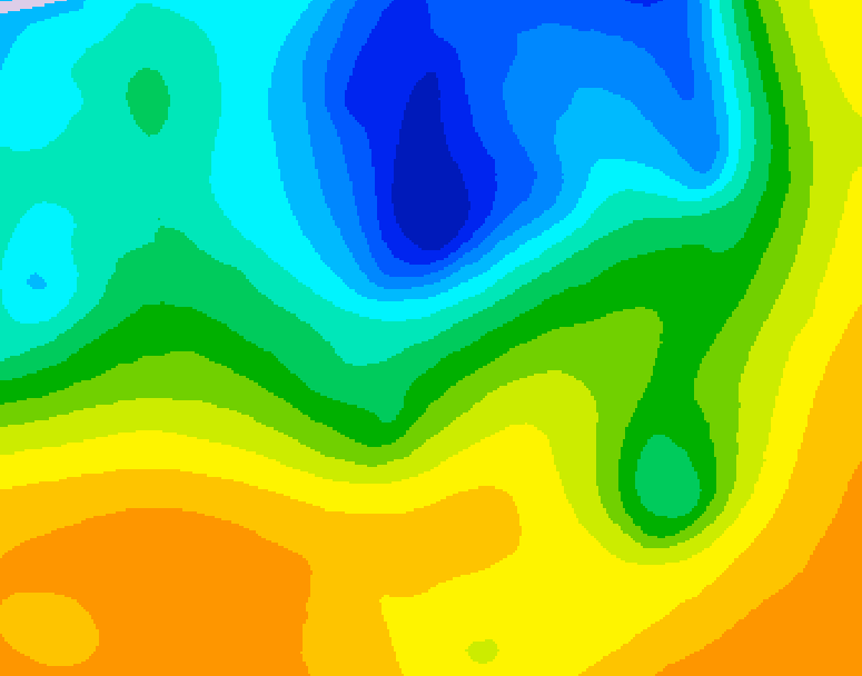 GDPS 500 millibar geopotential height 144 hour forecast chart for Canada based on 2025/05/03 1200Z data