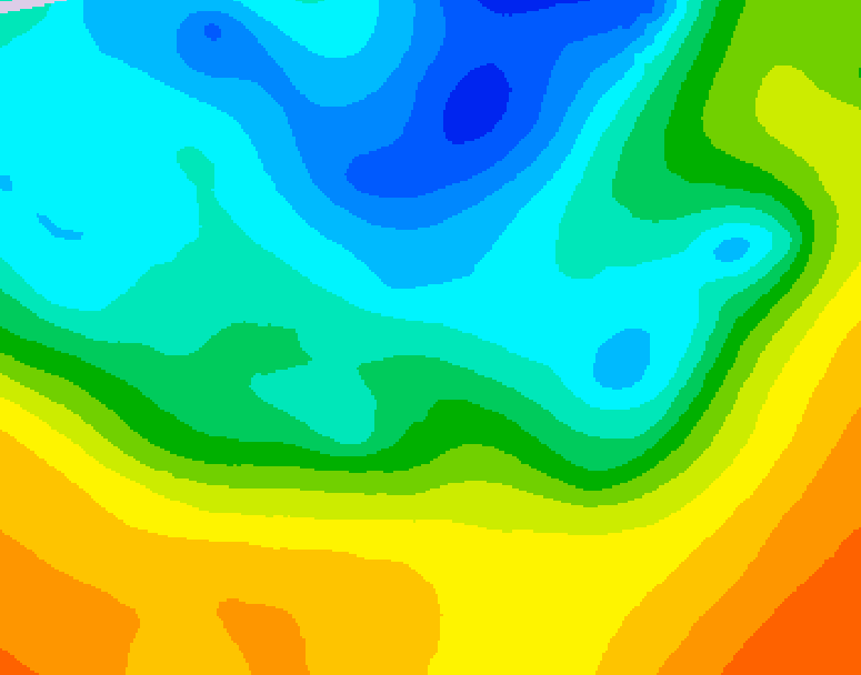 GDPS 500 millibar geopotential height 198 hour forecast chart for Canada based on 2025/05/03 1200Z data
