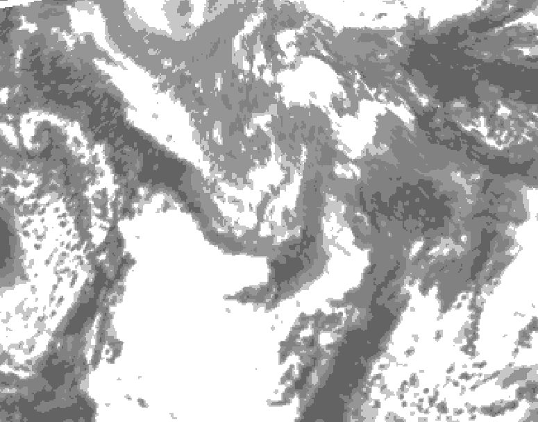 GDPS total cloud 012 hour forecast chart for Canada based on 2025/05/03 0000Z data