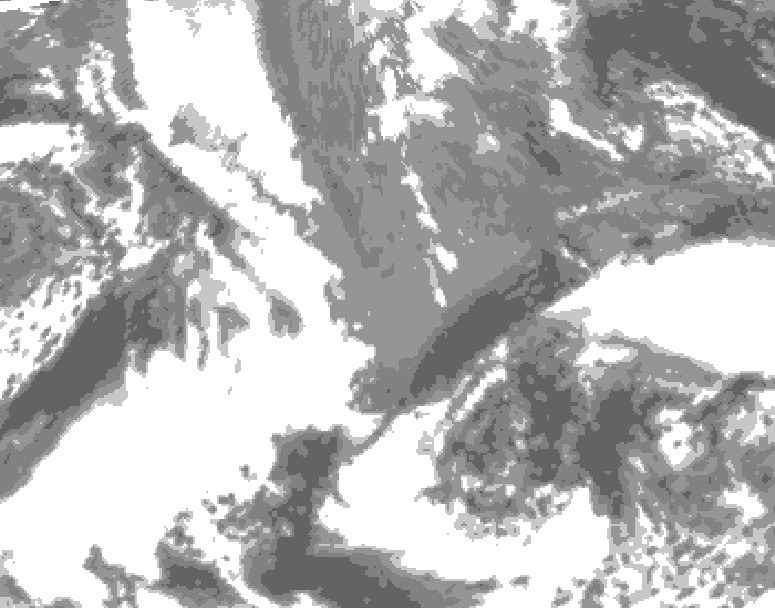 GDPS total cloud 090 hour forecast chart for Canada based on 2025/05/03 0000Z data