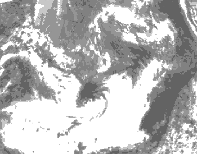 GDPS total cloud 156 hour forecast chart for Canada based on 2025/05/03 0000Z data