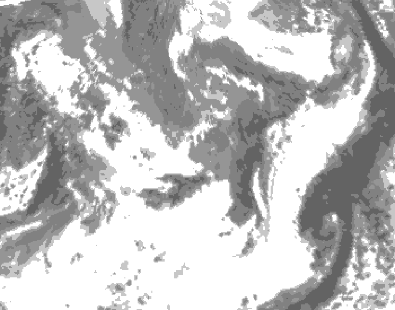 GDPS total cloud 180 hour forecast chart for Canada based on 2025/05/03 0000Z data
