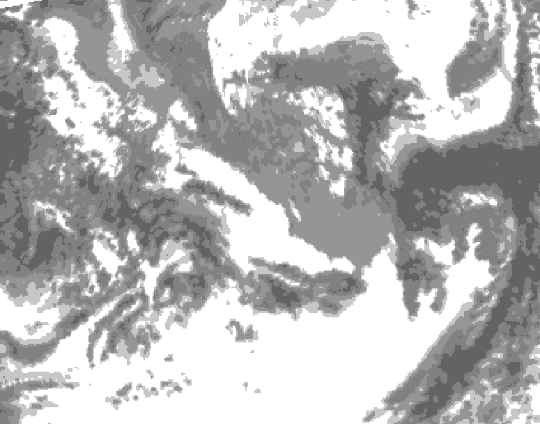 GDPS total cloud 204 hour forecast chart for Canada based on 2025/05/03 0000Z data