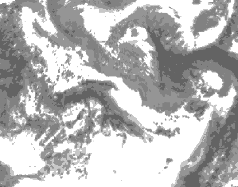 GDPS total cloud 216 hour forecast chart for Canada based on 2025/05/03 0000Z data
