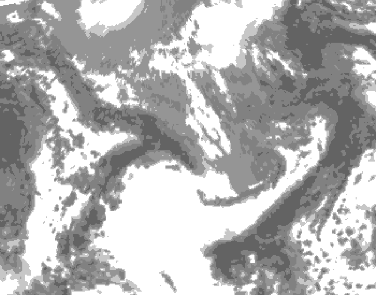 GDPS total cloud 024 hour forecast chart for Canada based on 2025/05/03 1200Z data