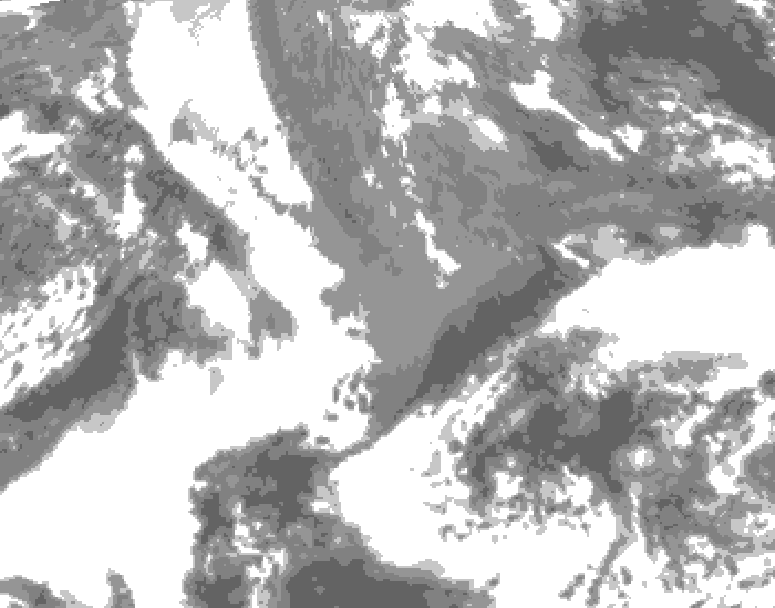 GDPS total cloud 078 hour forecast chart for Canada based on 2025/05/03 1200Z data