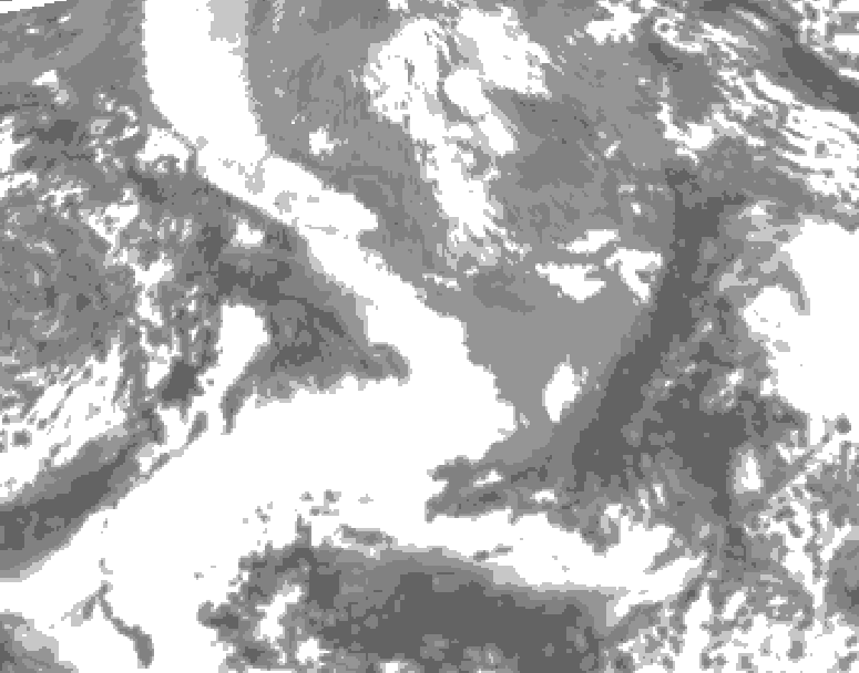 GDPS total cloud 096 hour forecast chart for Canada based on 2025/05/03 1200Z data