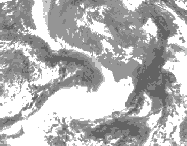 GDPS total cloud 108 hour forecast chart for Canada based on 2025/05/03 1200Z data