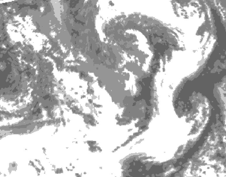 GDPS total cloud 168 hour forecast chart for Canada based on 2025/05/03 1200Z data
