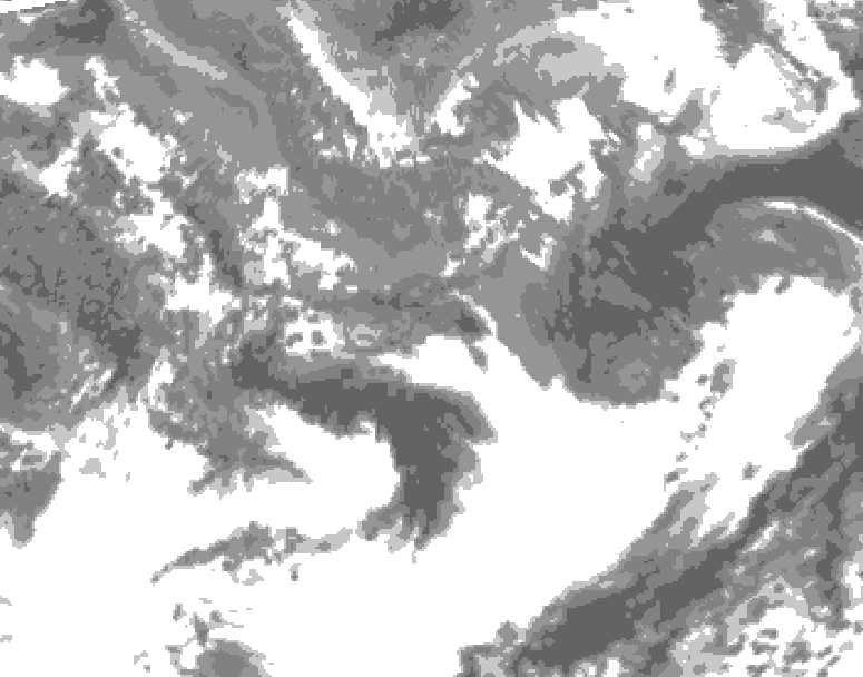 GDPS total cloud 198 hour forecast chart for Canada based on 2025/05/03 1200Z data
