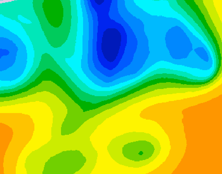 GDPS 500 millibar geopotential height 048 hour forecast chart for Canada based on 2025/05/04 0000Z data