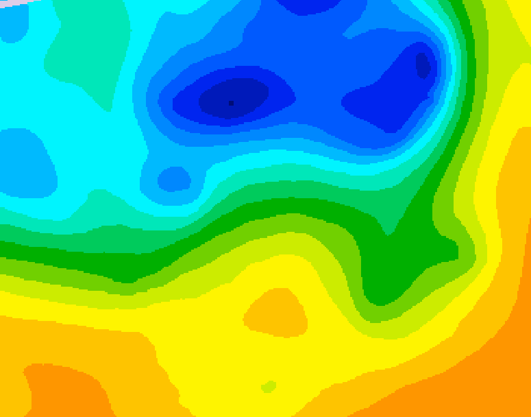 GDPS 500 millibar geopotential height 108 hour forecast chart for Canada based on 2025/05/04 0000Z data