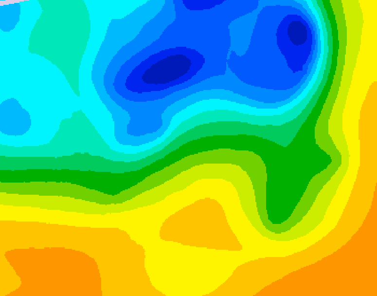 GDPS 500 millibar geopotential height 114 hour forecast chart for Canada based on 2025/05/04 0000Z data