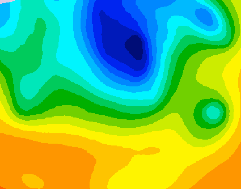 GDPS 500 millibar geopotential height 156 hour forecast chart for Canada based on 2025/05/04 0000Z data