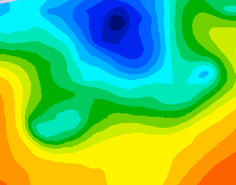 GDPS 500 millibar geopotential height 186 hour forecast chart for Canada based on 2025/05/04 0000Z data