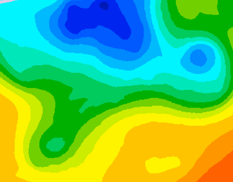 GDPS 500 millibar geopotential height 216 hour forecast chart for Canada based on 2025/05/04 0000Z data