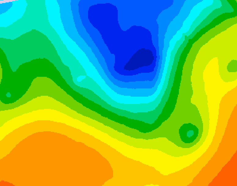 GDPS 500 millibar geopotential height 156 hour forecast chart for Canada based on 2025/05/04 1200Z data