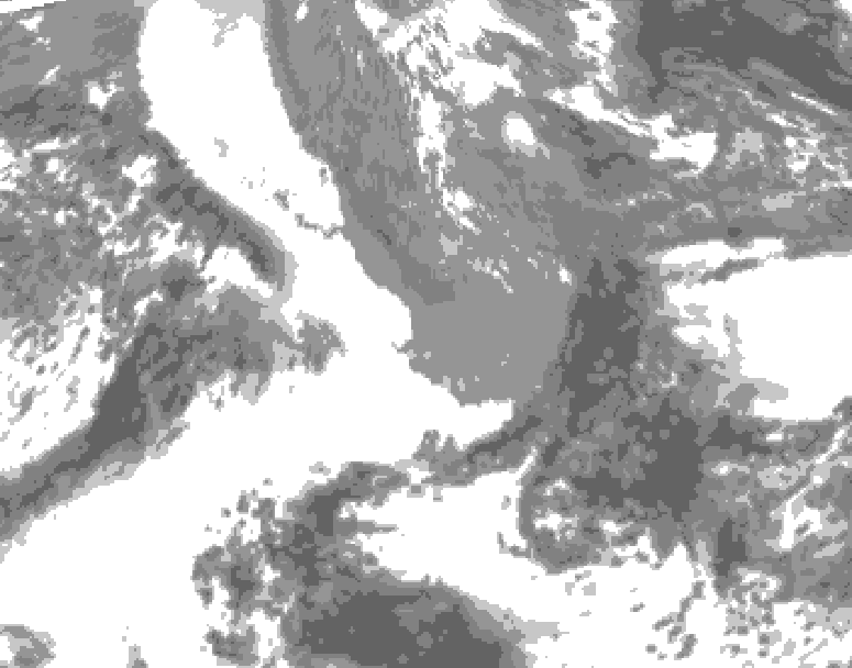 GDPS total cloud 072 hour forecast chart for Canada based on 2025/05/04 0000Z data