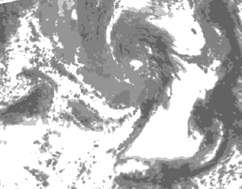 GDPS total cloud 144 hour forecast chart for Canada based on 2025/05/04 0000Z data
