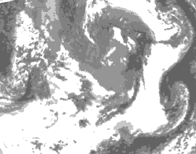 GDPS total cloud 156 hour forecast chart for Canada based on 2025/05/04 0000Z data