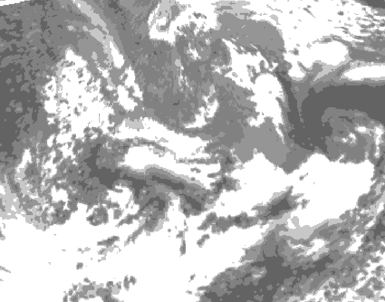 GDPS total cloud 180 hour forecast chart for Canada based on 2025/05/04 0000Z data